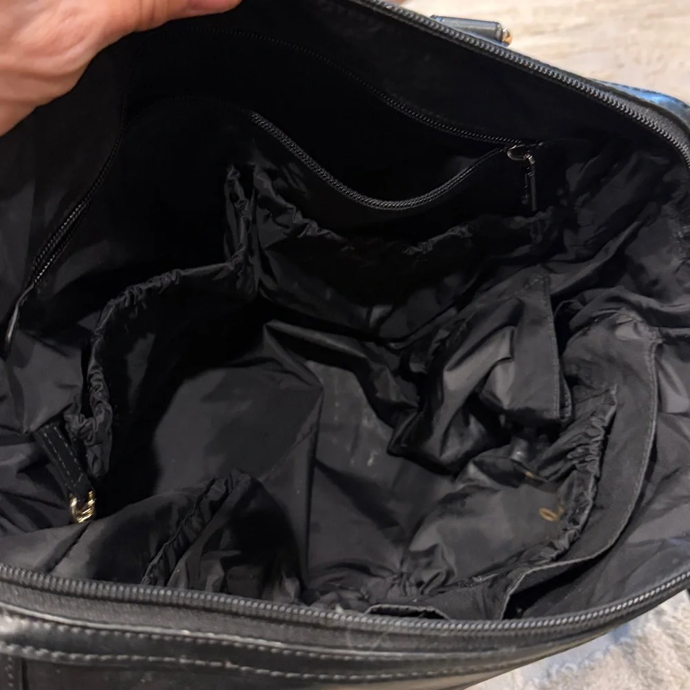 Rebecca Minkoff Leather Knocked Up Diaper Bag Women's Black Travel Everyday